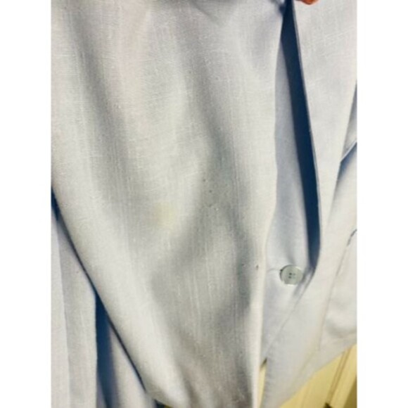 Vintage JBJ Sportswear Blue Long Skirt Suit Sz 16? Belt & 2 Pockets USA *Flaw* - Picture 3 of 10